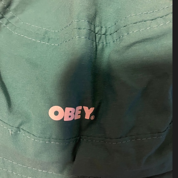 Obey unisex turquoise green logo camper bucket hat NWT - Picture 4 of 9